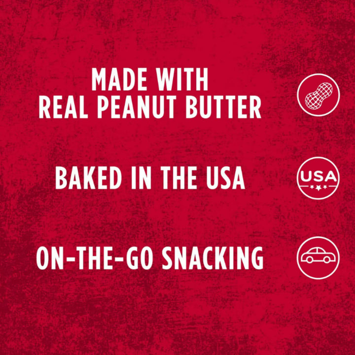 Sandwich Crackers, Single Serve Snack Crackers, Office and Kids Snacks, Peanut Butter on Toasty, 11 Oz, 2 Pack