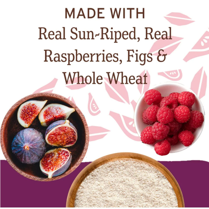 Whole Wheat Fig Bars, Raspberry, Real Fruit, Vegan, Non-Gmo, Snack Bar, 6 Twin Packs, 12 Oz, 1 Box