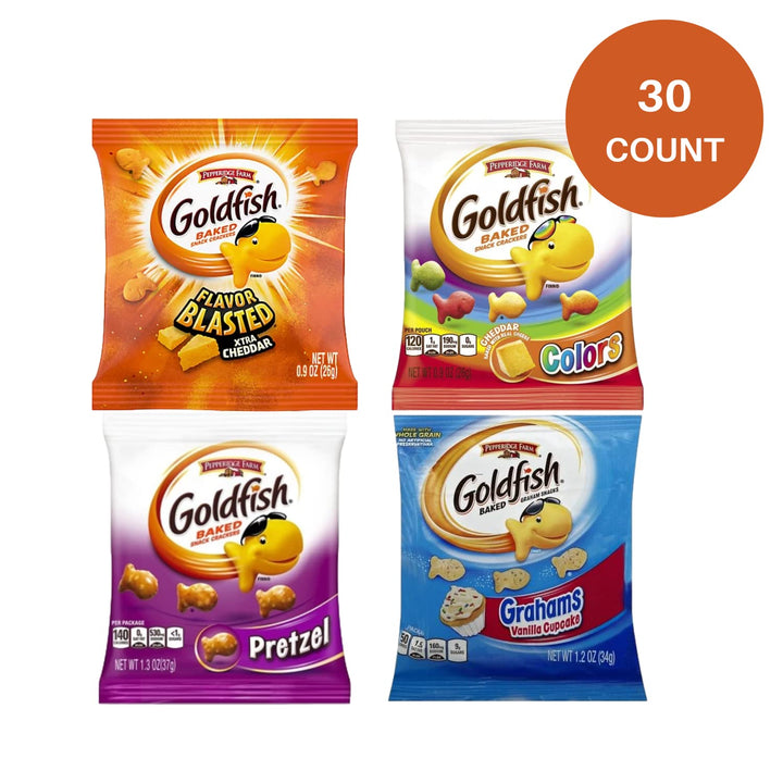 Goldfish Crackers Variety Pack, 1 Oz, 30 Count