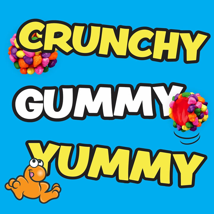 Gummy Clusters, Candy Treat Packs, Rainbow, Crunchy and Gummy, Back to School Sweet Treat, 30 Oz (60 Ct)