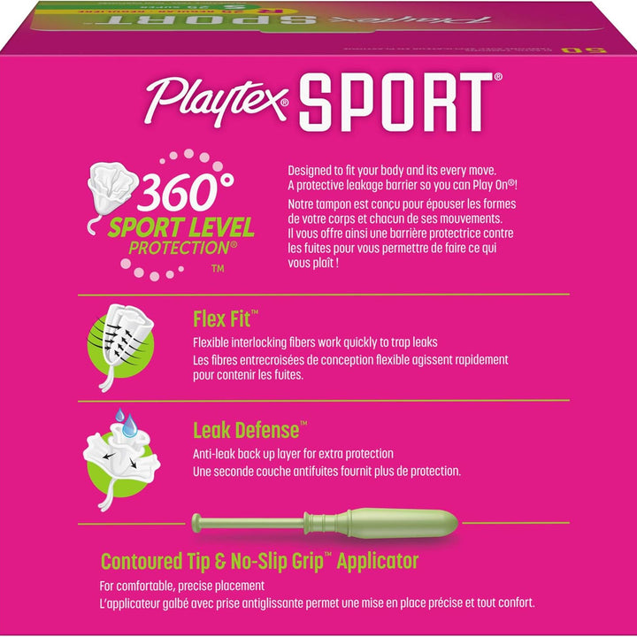 Sport Tampons with Flex-Fit Technology, Regular & Super Multi Pack, Unscented - 50Count