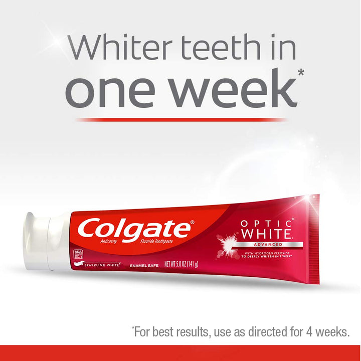 Optic White Whitening Toothpaste, Sparkling White - 5 Ounce (3 Pack)