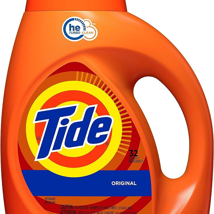 Original Scent He Turbo Clean Liquid Laundry Detergent, 50 Oz, 32 Loads (Packaging May Vary)