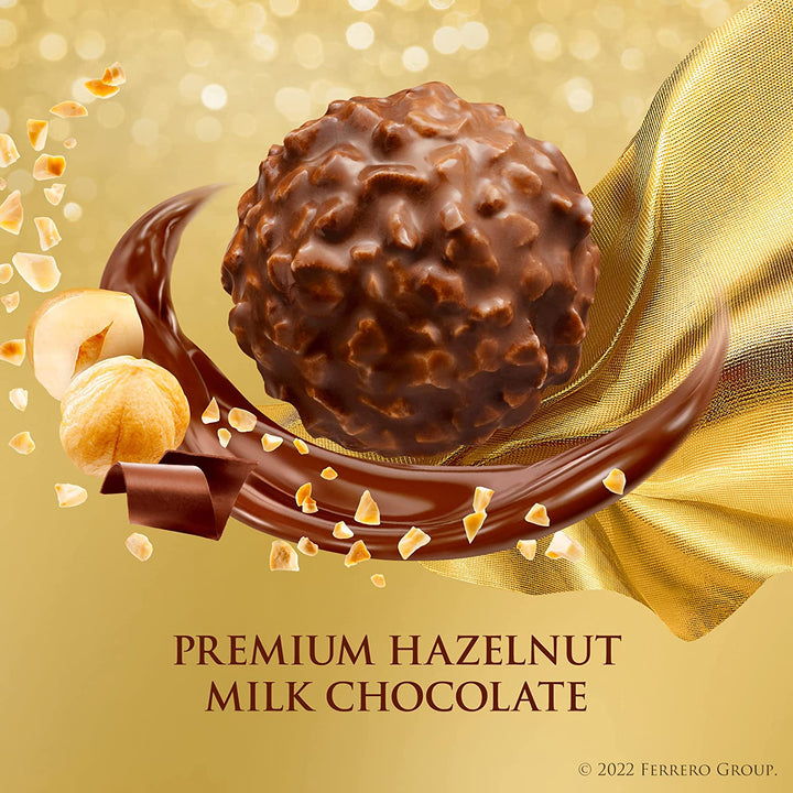 , Premium Gourmet Milk Chocolate Hazelnut, Individually Wrapped Candy for Gifting, 7.9 Oz, 18 Count