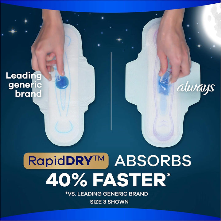 Ultra Thin Feminine Pads with Wings for Women, Size 5, 60 Count, Extra Heavy Overnight Absorbency, Scented, 20 Count (Pack of 3)