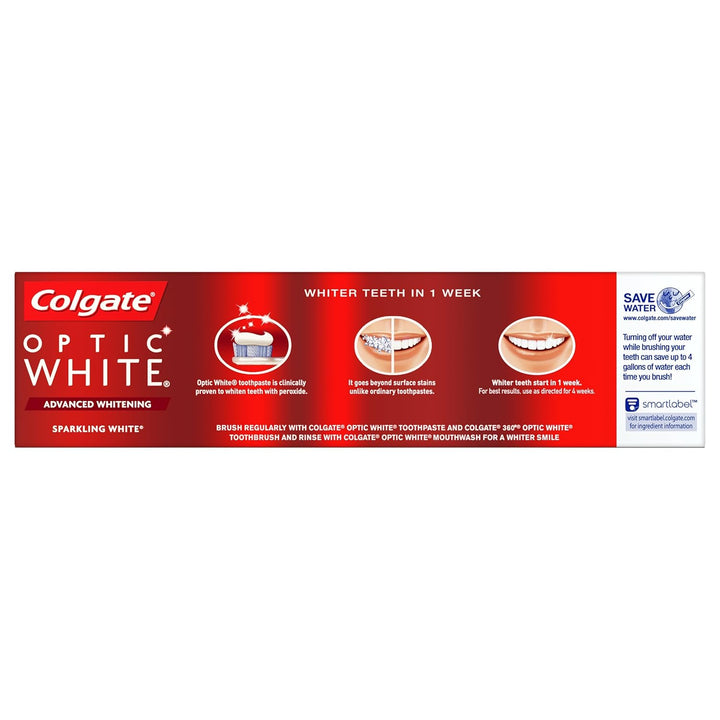 Optic White Whitening Toothpaste, Sparkling White - 5 Ounce (3 Pack)