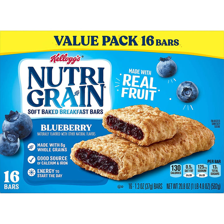 Nutri - Grain Blueberry Cereal Bar - 16 Pack