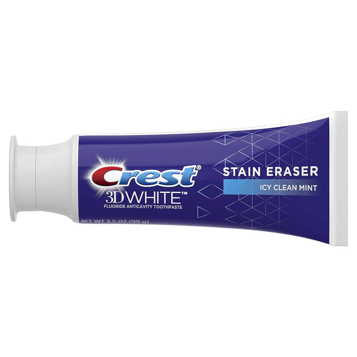3D White Stain Eraser Whitening Toothpaste, Icy Clean Mint, 2 Count
