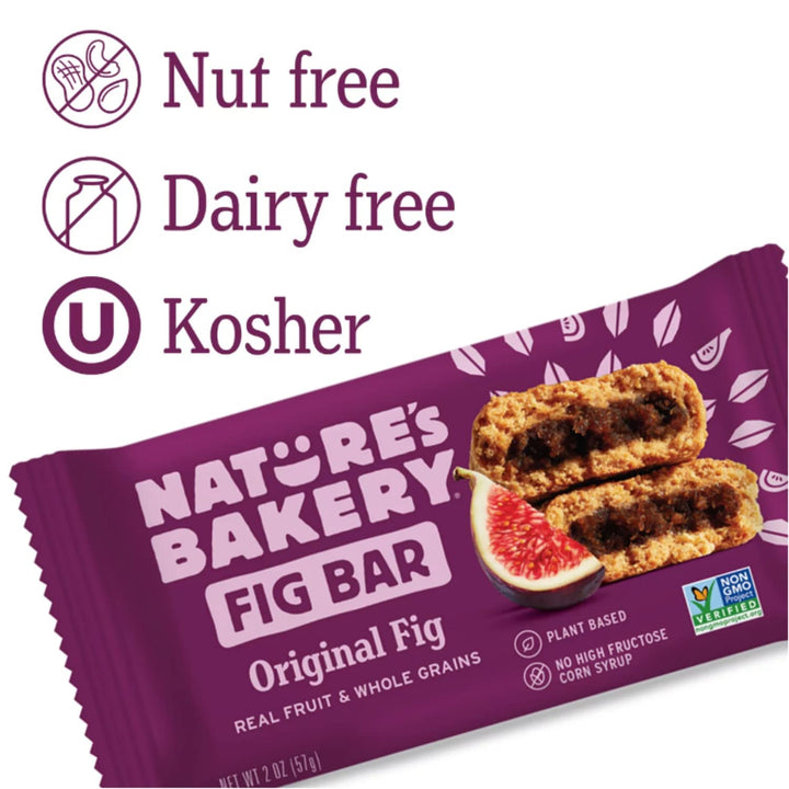 Whole Wheat Fig Bars, Original, Real Fruit, Vegan, Non-Gmo, Snack Bar, 6 Twin Packs, 12 Oz, 2 Boxes