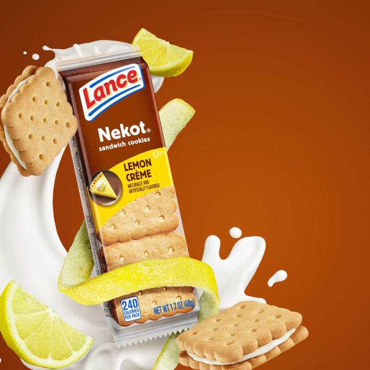 Nekot Cookie Sandwiches Variety Pack, Flavor Assorted, 10 Individually Wrapped Packs per Box, 3 Box