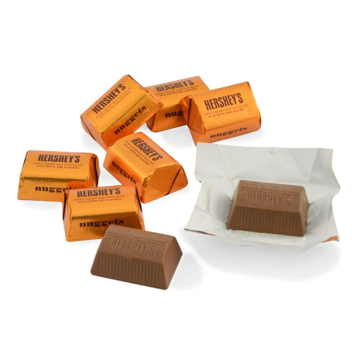 Nuggets Extra Creamy Milk Chocolate with Toffee & Almonds, 1 Pound