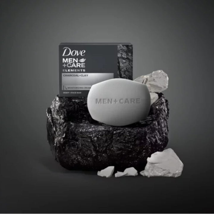 Body and Face Bar, Men Care, Charcoal and Clay, 3.75 Oz, 3 Bars