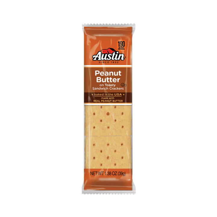 Sandwich Crackers, Single Serve Snack Crackers, Office and Kids Snacks, Peanut Butter on Toasty, 11 Oz, 2 Pack