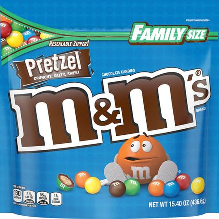 Pretzel Chocolate Candy Family Size, 15.4 Ounce