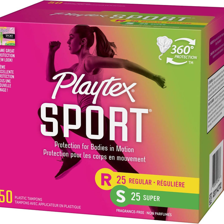 Sport Tampons with Flex-Fit Technology, Regular & Super Multi Pack, Unscented - 50Count