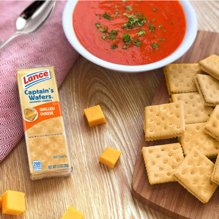Captain'S Sandwich Crackers Variety Pack, Flavor Assorted, 10 Individually Wrapped Packs per Box, 5 Box