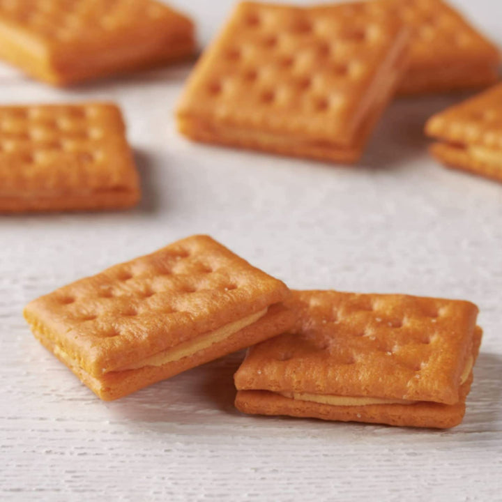 Sandwich Crackers, Single Serve Snack Crackers, Office and Kids Snacks, Cheddar Cheese on Cheese, 11 Oz, 3 Pack