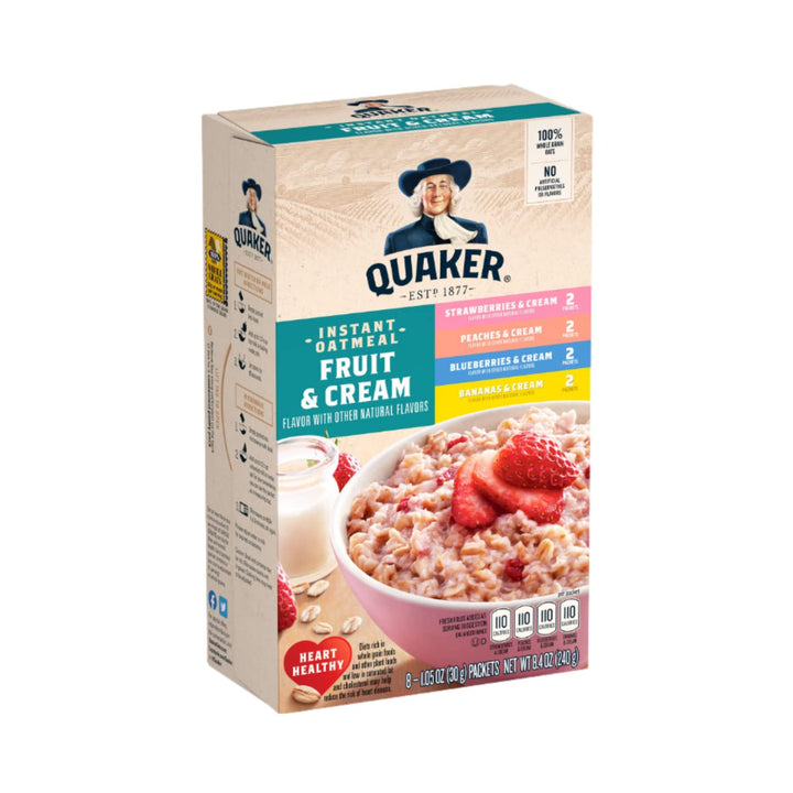 Instant Oatmeal Fruit & Cream Variety Pack, 16 - 1.05 Ounce (Pack of 2 Boxes)