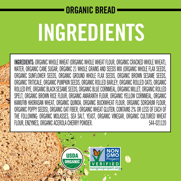 Dave’S Killer Bread Organic 21 Whole Grains and Seeds Bread - 20.5 Oz Loaf