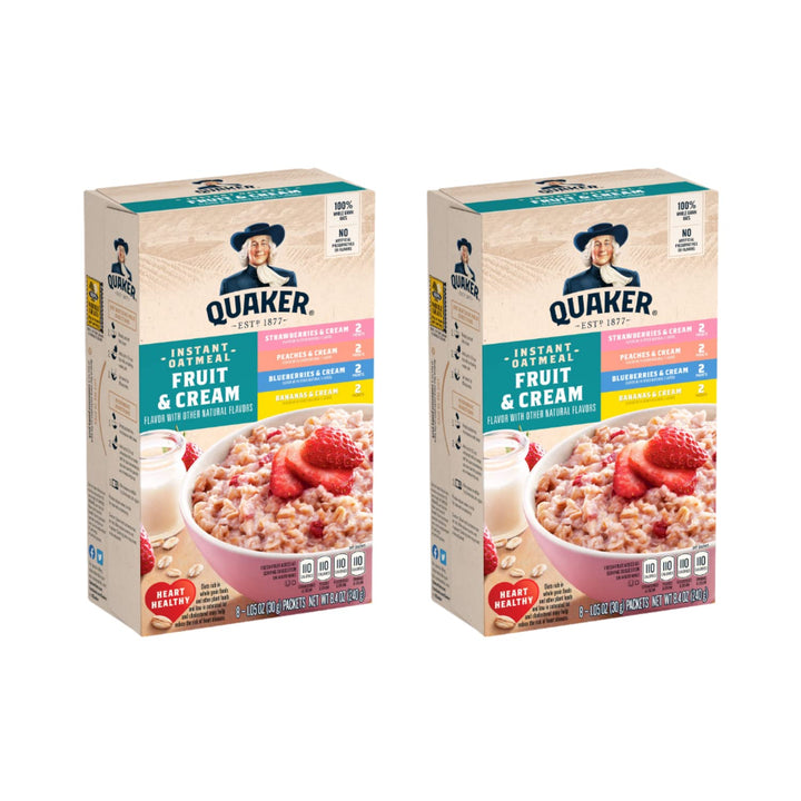Instant Oatmeal Fruit & Cream Variety Pack, 16 - 1.05 Ounce (Pack of 2 Boxes)